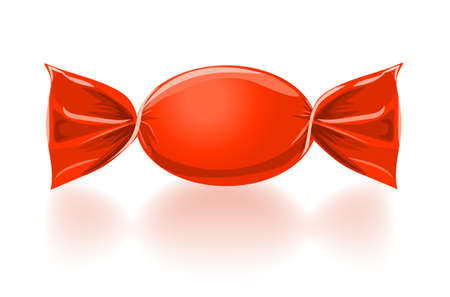Red sweet candy vector illustrationのイラスト素材