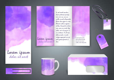 Set of presentation of flyer design contentのイラスト素材