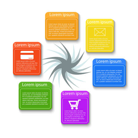 Teamwork social infographic, diagram, presentationのイラスト素材