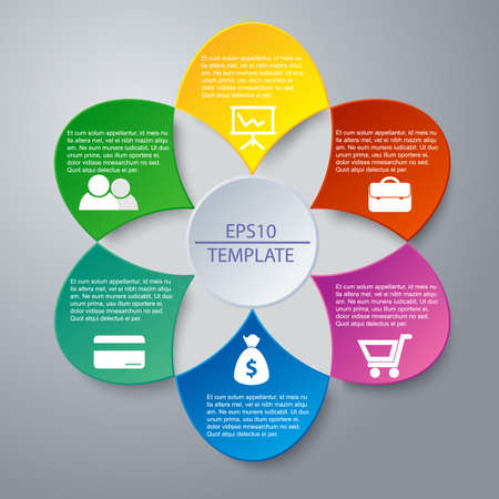 Teamwork social infographic, diagram, presentation. Layout for your optionsのイラスト素材