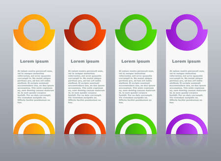 Colorful Web Stickers, Tags and Labelsのイラスト素材