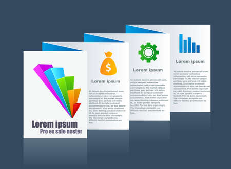Brochures design for social infographic presentation. のイラスト素材