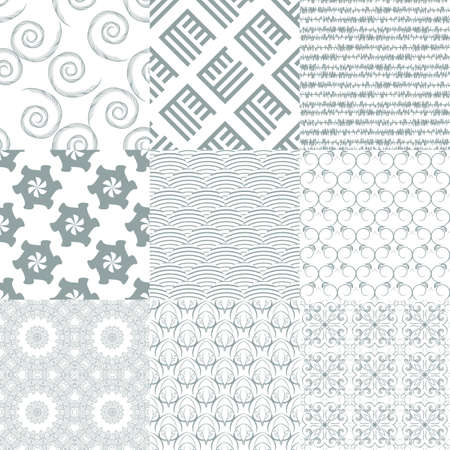 Vector of Seamless Patterns set. のイラスト素材