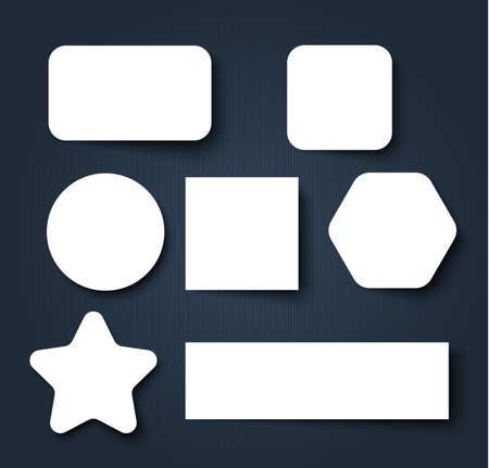 Abstract wavy shape sticker design. Vector backgroundのイラスト素材