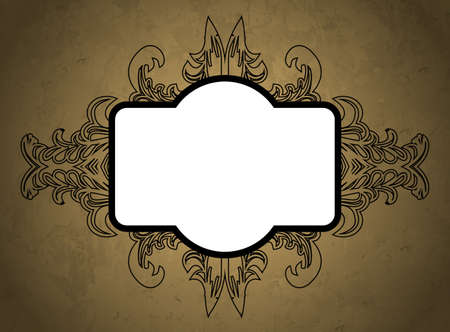 Vintage floral frame. Vector element for design.のイラスト素材