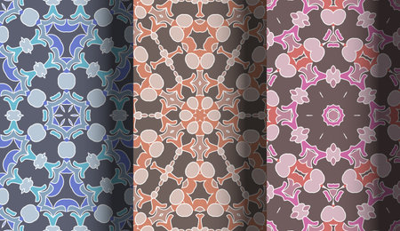 Vector of Seamless Patterns set.のイラスト素材