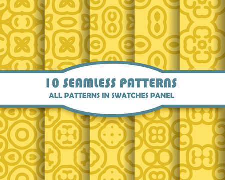 Vector of Seamless Patterns set.のイラスト素材