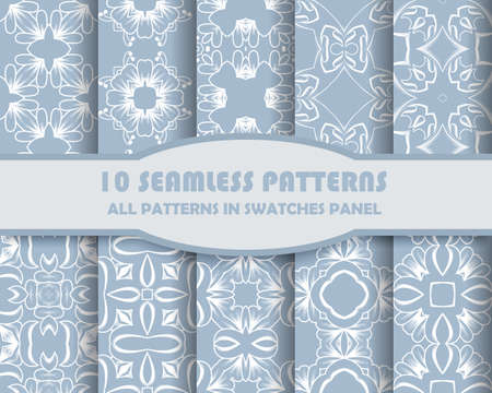 Vector of Seamless Patterns set.のイラスト素材