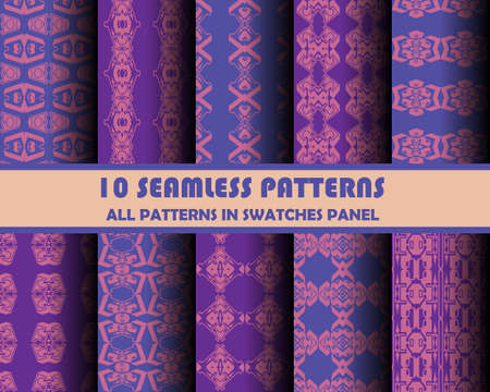 vector set of geometric patterns for design. eps 10のイラスト素材