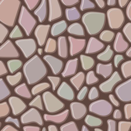 Seamless rock wall abstract pattern. Vector illustrationのイラスト素材