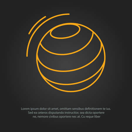 Fitness line art icon for your design. Vector illusrationのイラスト素材