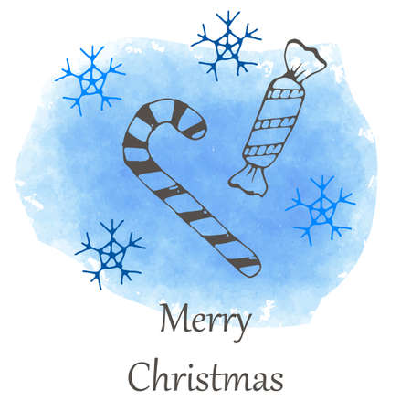 vector Christmas and new year hand drawn icon. Doodle illustrationのイラスト素材