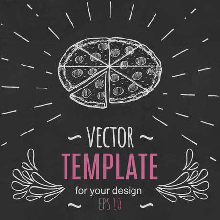 Fast food menu design template hand drawn vector.のイラスト素材