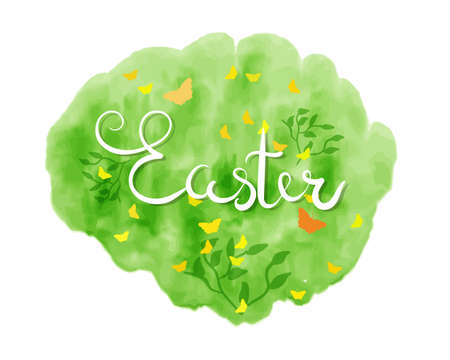 Happy Easter lettering typography. Seasons Greetingsのイラスト素材