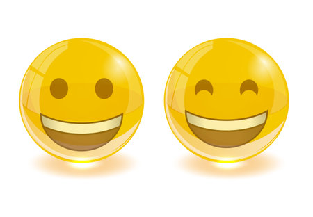 group of smiley emoticons, emoji, vector illustration.のイラスト素材