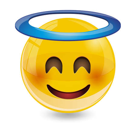 Yellow smiley emoticons, emoji, vector illustration.のイラスト素材