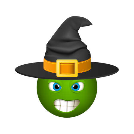 Halloween smiley emoticons, emoji, vector illustration.のイラスト素材