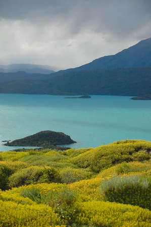 storm brewing as seen from Condor Point in Patagoniaの写真素材