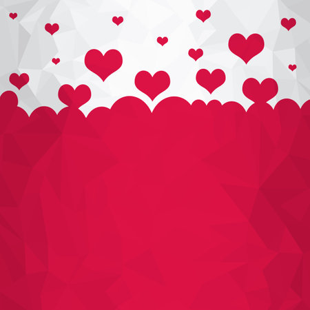 Many flying hearts. Bright background. The symbol of Love. Stock vector illustrationのイラスト素材