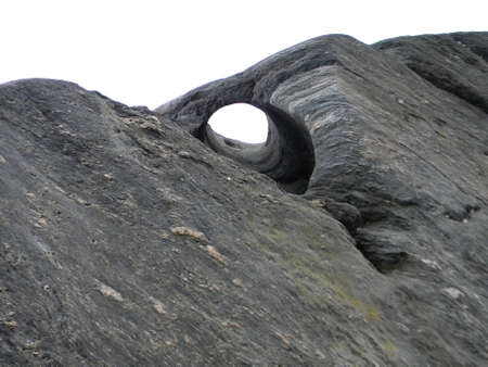 Pothole in Susquehanna Rockの写真素材