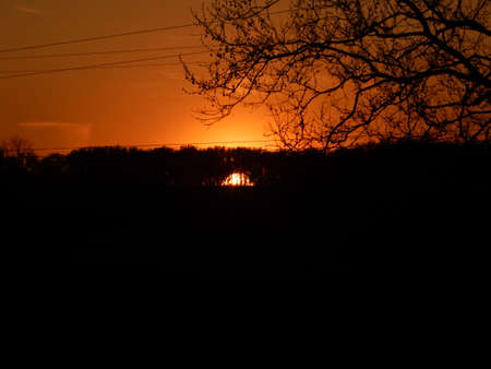 Sunset Down on the Farm Iの写真素材