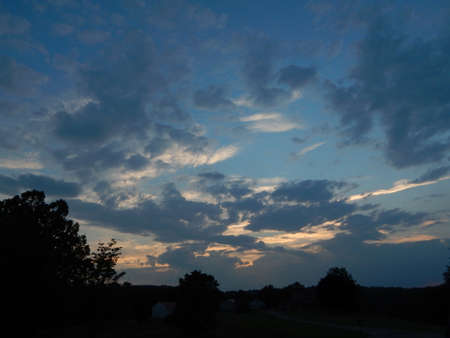 Cloudy Sunsetの写真素材
