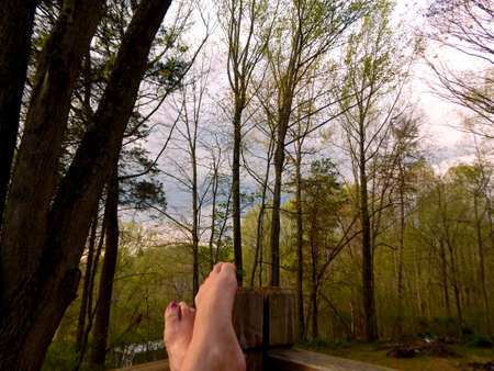 Chillin' Deck Feetの写真素材