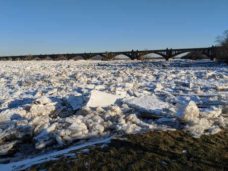 Susquehanna River Ice Jams IIIの写真素材