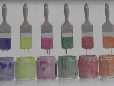 Paint & Brushesの写真素材