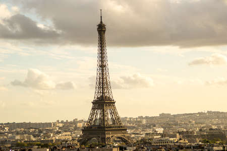 Tour Eiffel in the cloudsのeditorial素材