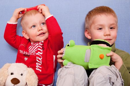 Young brothers の写真素材