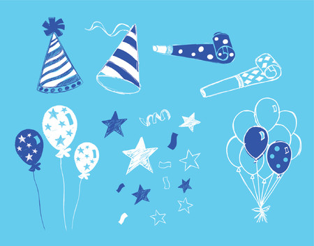 Party Illustration Vector Design Elementsのイラスト素材