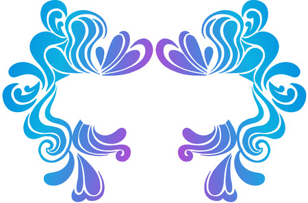 Psychedelic Swirls Border Crest Vector Illustrationのイラスト素材