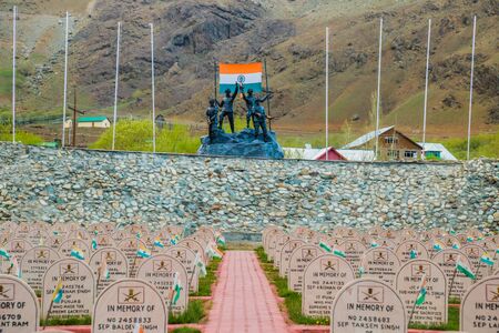 LEH, LADAKH, INDIA, MAY 13, 2018. Hall of fame museum and War memorial in Leh, This is a place of remembrance of the soldiers in Indo- Pak wars.のeditorial素材