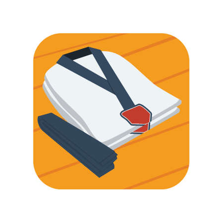 Karate costume iconのイラスト素材