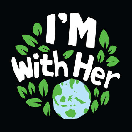 I'm with Her, Best for print Design like Clothing, T-shirt, and otherのイラスト素材