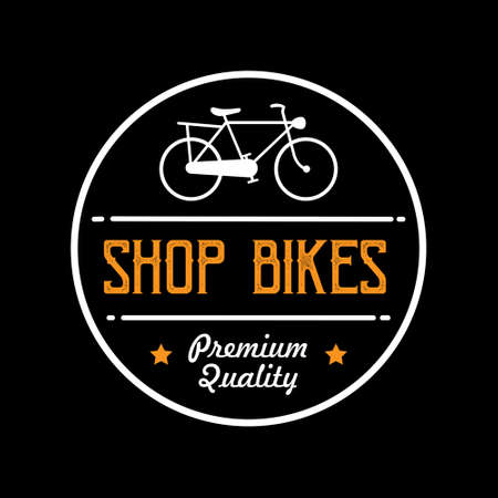 Bicycle badge, good for print.のイラスト素材