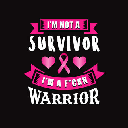 Breast cancer quote and saying, for better life, good for your goodsのイラスト素材