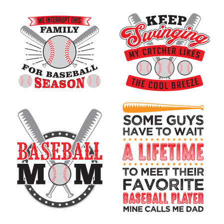 Baseball Quote and Saying Setのイラスト素材