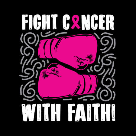 Cancer Quote and Saying. Best for print Design like Clothing, T-shirt, and otherのイラスト素材