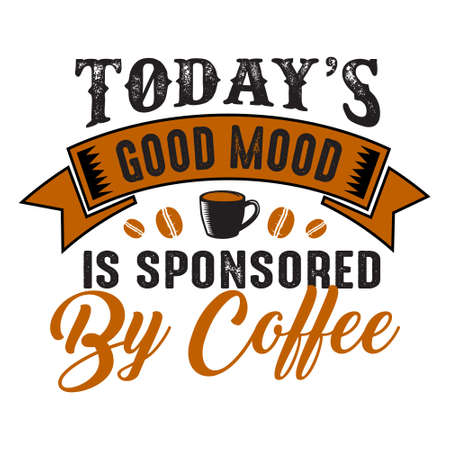 Funny Coffee Quote and Saying. 100 vector best for graphic in your goodsのイラスト素材