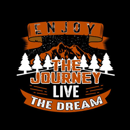 Business Quote. Enjoy the journey live the dreamのイラスト素材