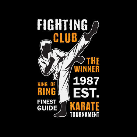 Fighting or Karate Club. Vector Template good for your t shirt event.のイラスト素材