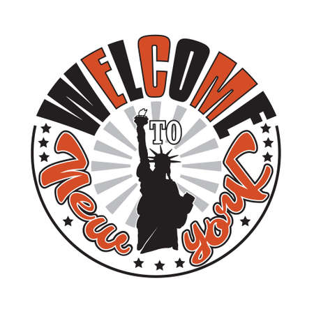 New York Quotes and Slogan good for T-Shirt. Welcome To New York.のイラスト素材