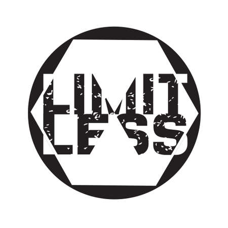 Limit Less message typography, t-shirt graphics, vectors - Vectorのイラスト素材