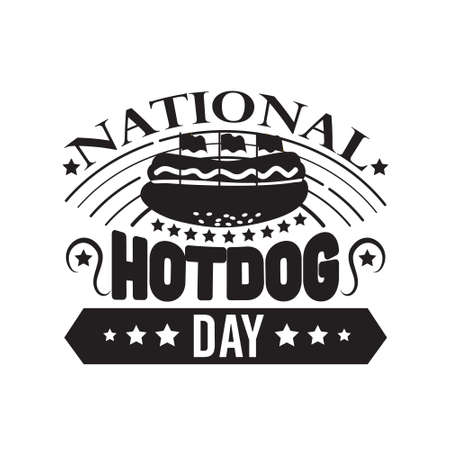 Hotdog Quote and saying. National Hotdog day.のイラスト素材