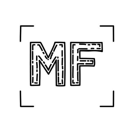 Focus Mode Icon. Doodle Hand Drawn or Black Outline Icon Styleのイラスト素材