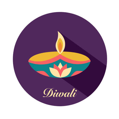 Happy Diwali concept vector illustration. Festival of light.のイラスト素材