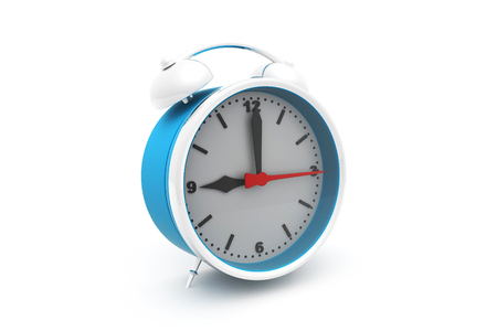 3d alarm clock on white background	の写真素材