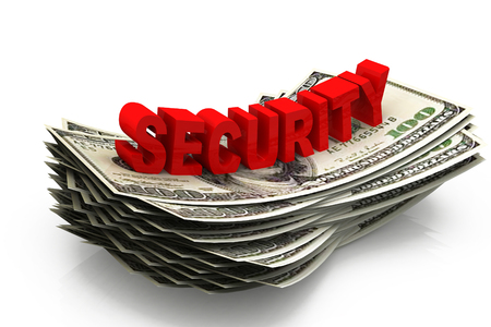Dollar and security , business conceptの写真素材
